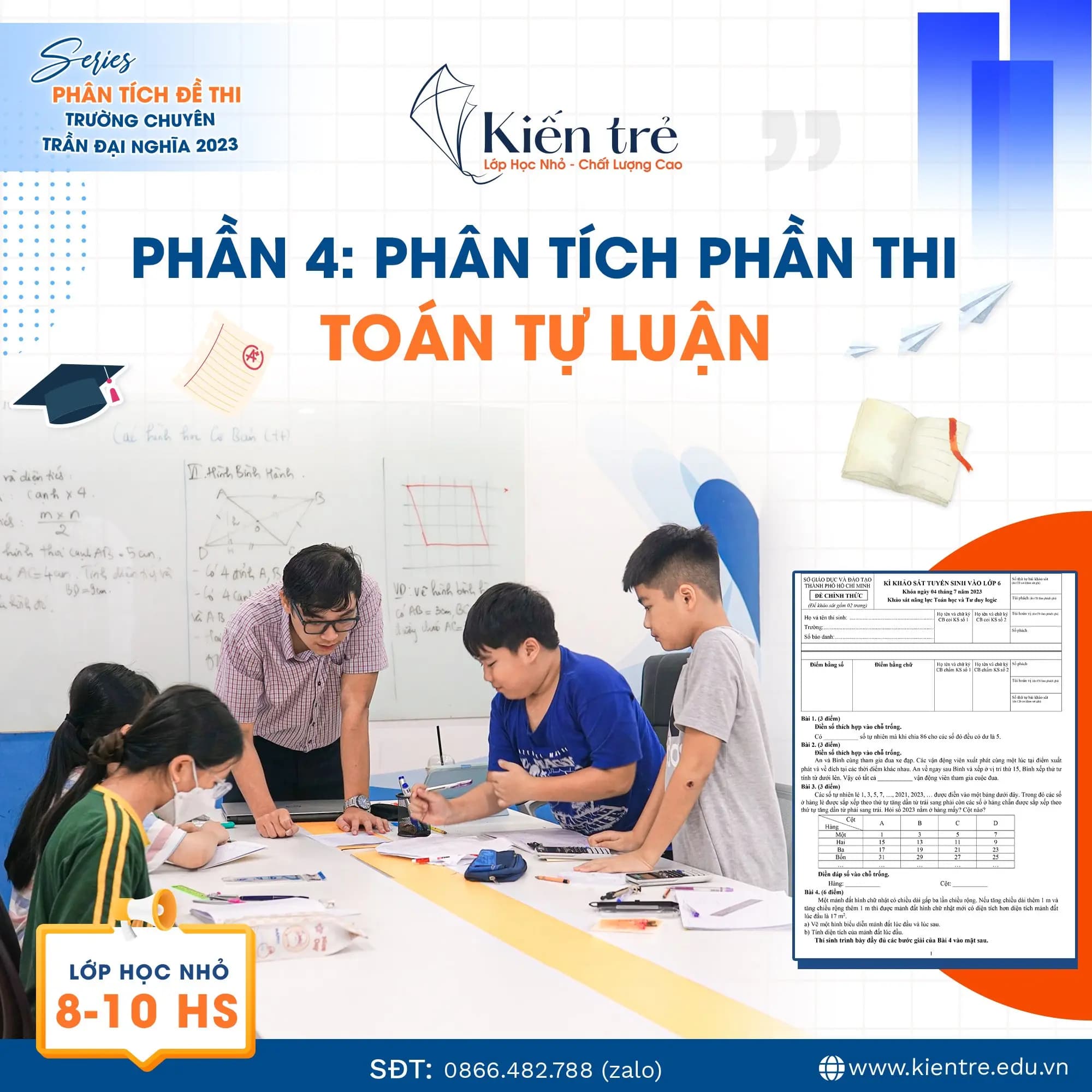 Kỳ thi tuyển sinh lớp 6 Trần Đại Nghĩa 2025: Những thay đổi quan trọng cần lưu ý